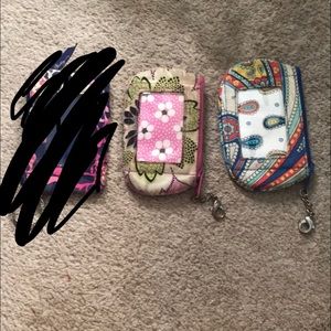 bundle of two vera bradley wallets / id cases